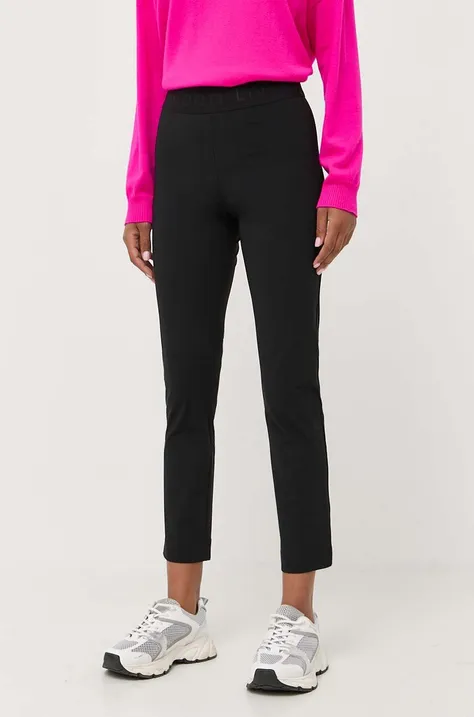 Liviana Conti spodnie damskie kolor czarny dopasowane medium waist