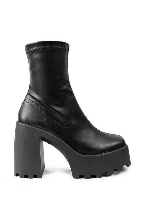 Členkové topánky Altercore Agnes dámske, čierna farba, na podpätku, Agnes