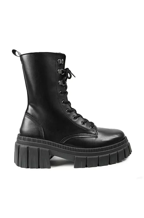 Členkové topánky Altercore Lonnie dámske, čierna farba, na podpätku, Lonnie