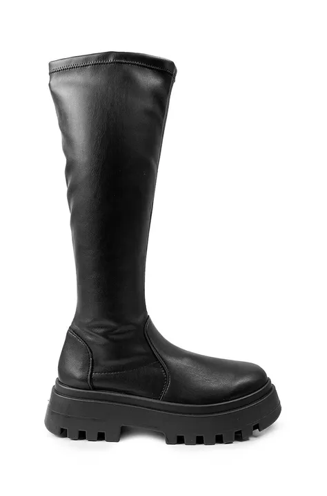 Čizme Altercore Tavon za žene, boja: crna, s platformom, Tavon