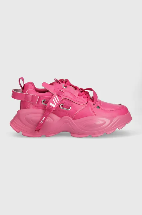 Δερμάτινα αθλητικά παπούτσια GOE χρώμα: ροζ, MM2N4013.FUCHSIA