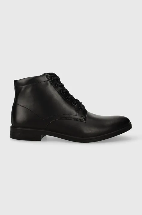 Kožená obuv Wojas pánske, čierna farba, 2405551