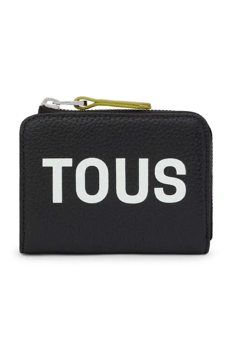 Δερμάτινο πορτοφόλι Tous γυναικεία, χρώμα: μαύρο