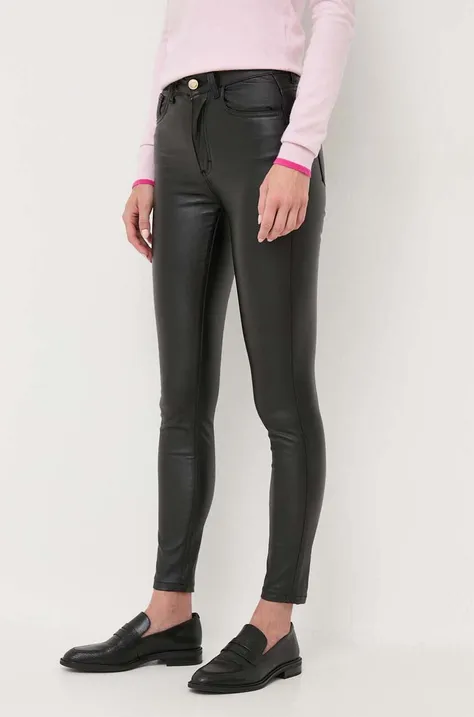 Silvian Heach spodnie damskie kolor czarny dopasowane high waist