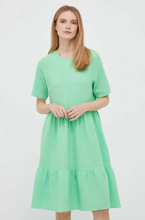 Rich & Royal sukienka kolor zielony midi rozkloszowana
