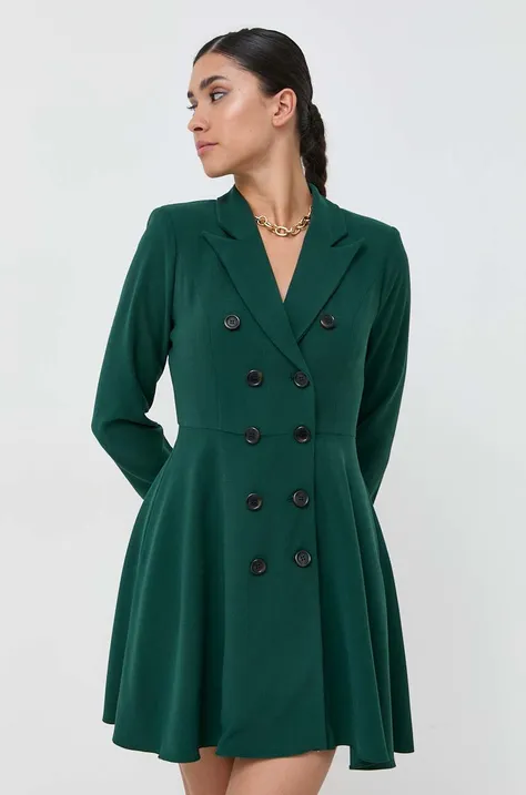 Silvian Heach sukienka kolor zielony mini rozkloszowana