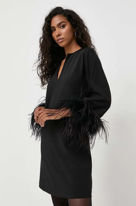 Šaty Liviana Conti čierna farba, mini, rovný strih