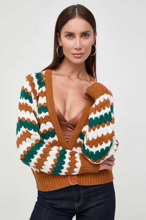 Silvian Heach sweter damski kolor zielony ciepły
