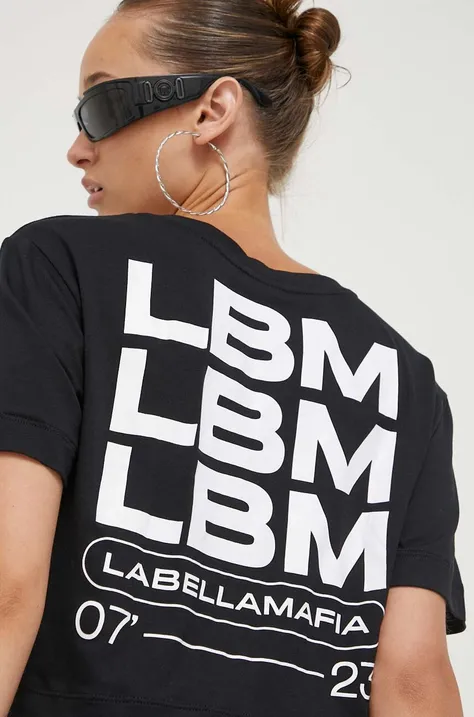 Μπλουζάκι LaBellaMafia χρώμα: μαύρο