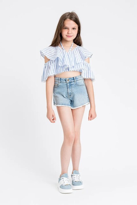 Detská bavlnená blúzka Twinset vzorovaná, 251GJ2471