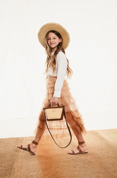 Дитячий капелюх Twinset колір бежевий 251GJ5020