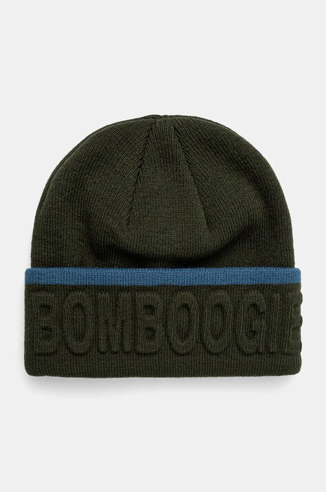 Bomboogie caciula culoarea verde, din tricot gros, LU8280TZVA3