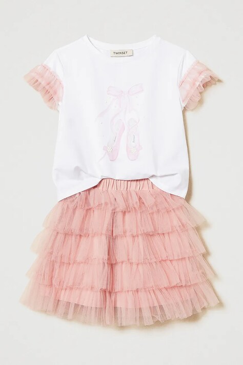 Детски комплект Twinset в бяло 251GJ2QS2