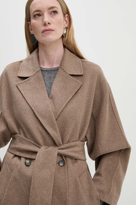 Пальто Day Birger et Mikkelsen Howard - Double Faced Wool — ZW24-KPD005, бежевий — фото 6