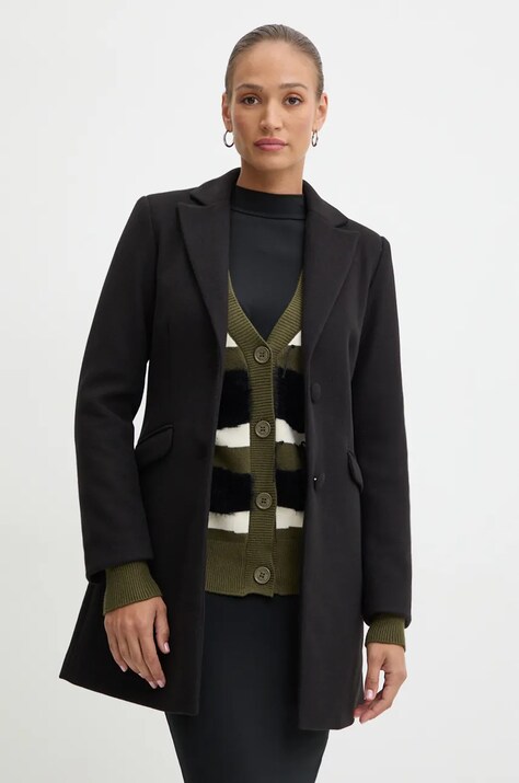 Пальто Silvian Heach SUNRISE жіноче колір чорний перехідне GPA24392CP