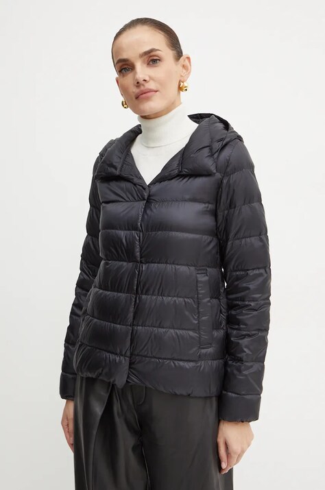 Liviana Conti geaca de puf femei, culoarea negru, de tranzitie, F4WW04