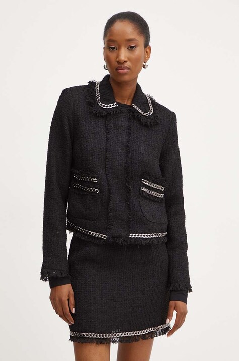 Silvian Heach geaca HELMUT femei, culoarea negru, de tranzitie, GPA24091GC