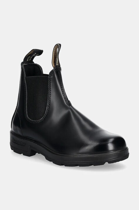 Blundstone ghete chelsea de piele culoarea negru, cu toc plat, 2414