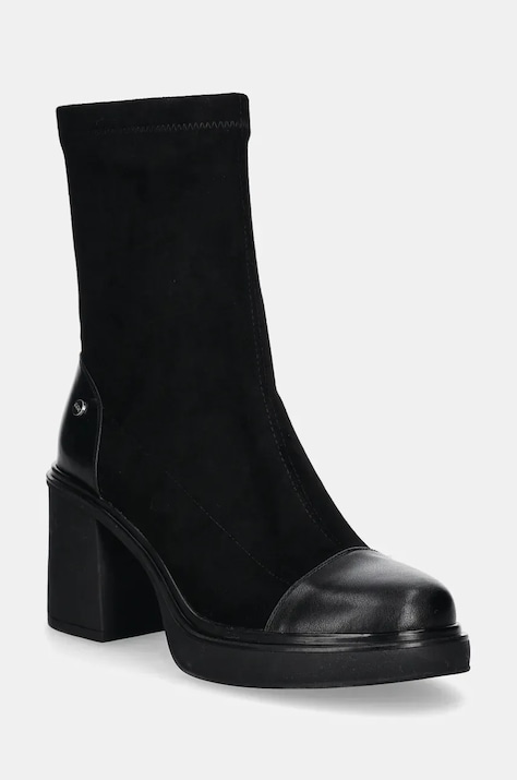 GOE botine femei, culoarea negru, cu toc drept, OO2N4151 BLACK