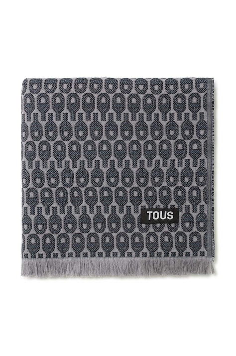 Tous foulard in cotone colore grigio 2002135347
