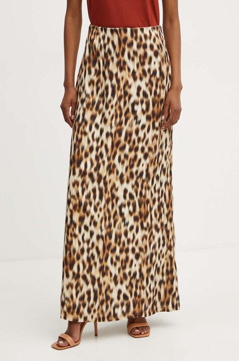 Silvian Heach fusta SACHE culoarea maro, maxi, evazati, GPA24141GO