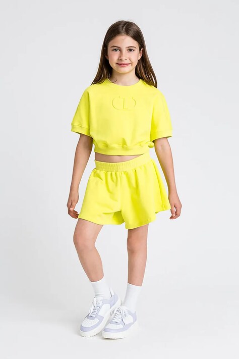 Twinset compleu copii culoarea galben, 251GJ2580