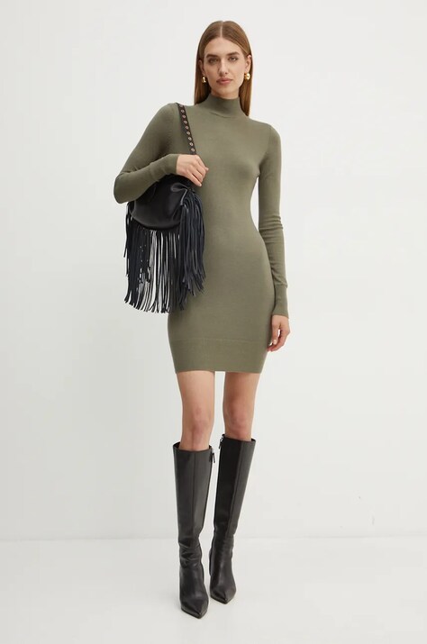Silvian Heach rochie BENEL culoarea verde, mini, mulată, GPA24307VE