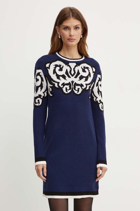Silvian Heach rochie MARIE culoarea bleumarin, mini, dreaptă, GPA24270VE