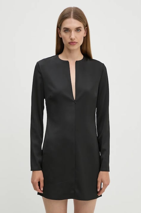 2NDDAY rochie Sonya culoarea negru, mini, evazată, 2245124279