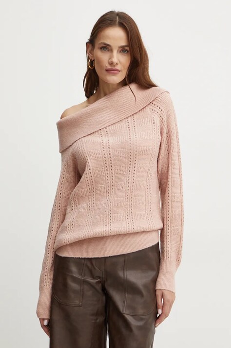 Silvian Heach pulover ROJAS femei, culoarea roz, GPA24250MA
