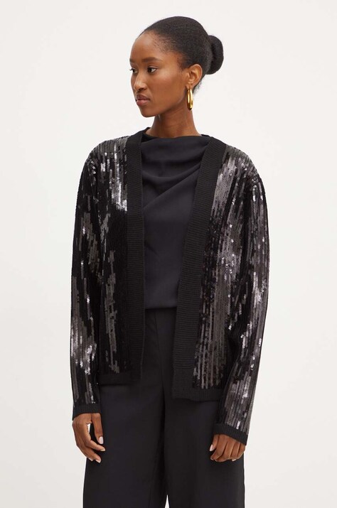 Свитер Silvian Heach JUNGLE женский цвет чёрный лёгкий GPA24272CD
