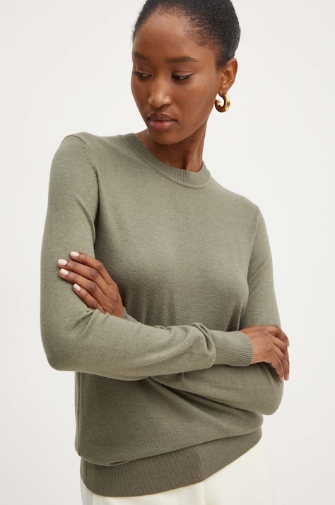 Silvian Heach sweter SCAPIN damski kolor zielony lekki GPA24066MA