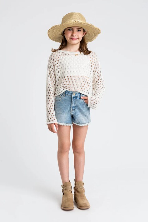 Twinset pulover copii culoarea bej, light, 251GJ3433