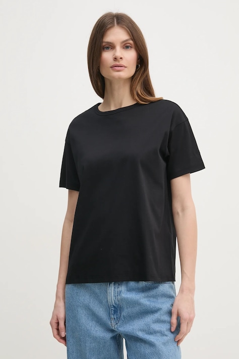 Mos Mosh t-shirt bawełniany damski kolor czarny 146350