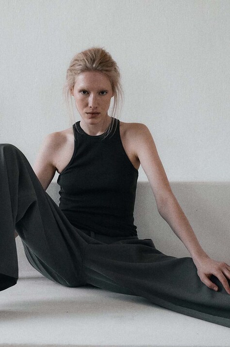 Bombažen top MUUV. PRESSE zelena barva, PRESSE