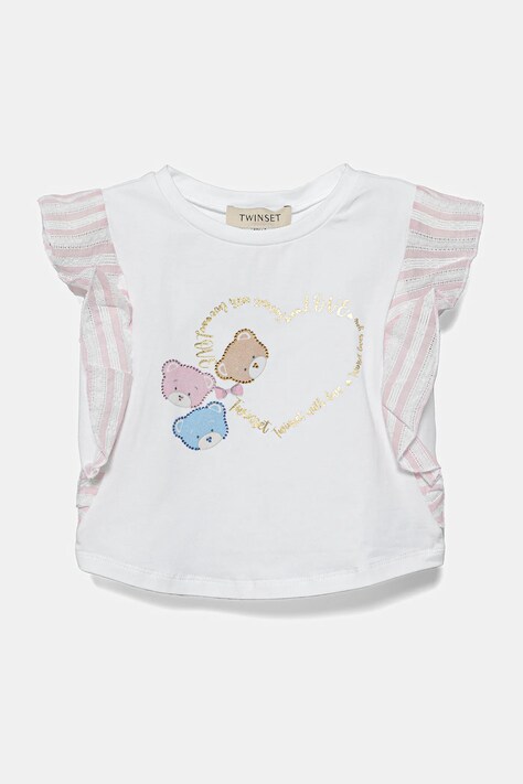 Детска тениска Twinset в бяло 251GJ242A