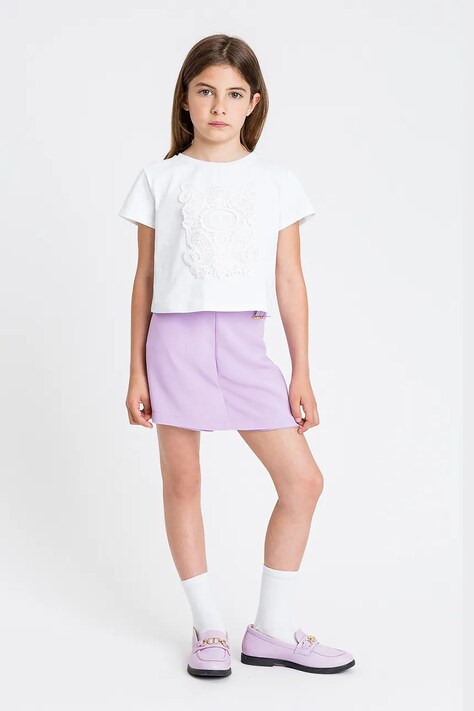 Παιδικό μπλουζάκι Twinset χρώμα: άσπρο, 251GJ2480