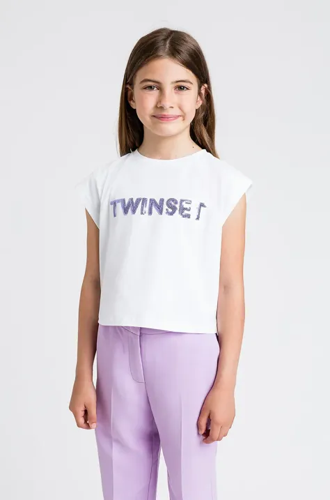 Twinset tricou copii culoarea alb, 251GJ2537