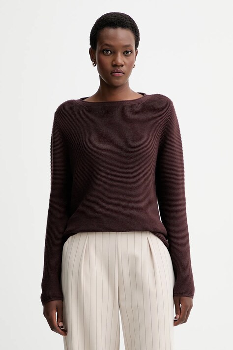 Marc O'Polo sweter bawełniany damski kolor brązowy 511605960113