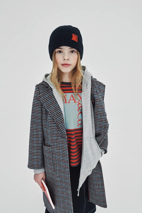 MAX&Co. bluza bawełniana dziecięca MAXS13F SWEAT-SHIRT kolor szary z nadrukiem MX0186