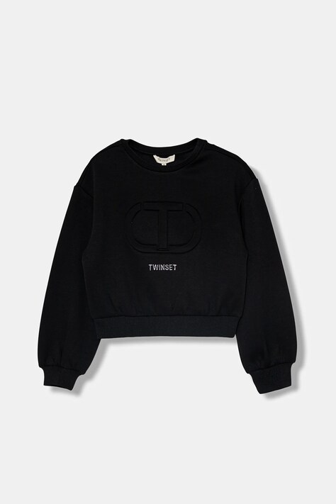 Twinset bluza dziecięca kolor czarny z nadrukiem 252GJ205M