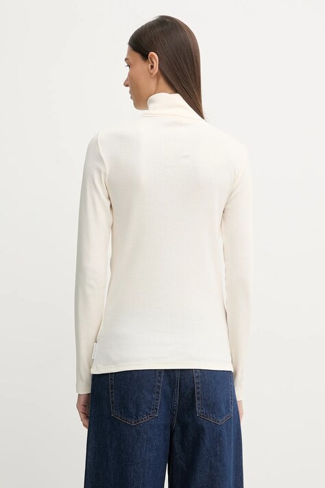 Marc O'Polo longsleeve kolor beżowy z golfem 5000007490