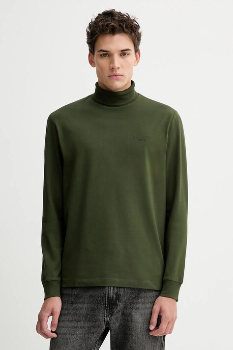 Marc O'Polo longsleeve kolor zielony z nadrukiem 5000007921