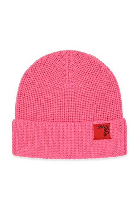 Детска шапка с вълна MAX&Co. MAXF10F HAT в розово  MX0242
