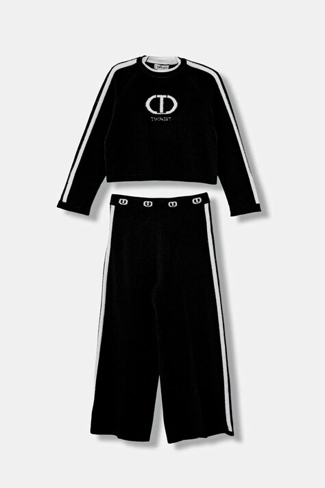 Otroški komplet Twinset črna barva, 252GJ301A