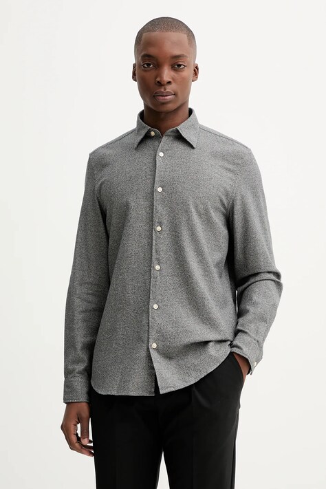 Marc O'Polo cămașă din bumbac culoarea gri, cu guler clasic, regular, 531732342118