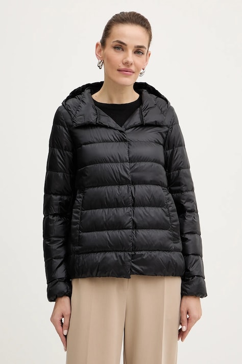 Liviana Conti geacă de puf culoarea negru, de tranzitie, CNTW04