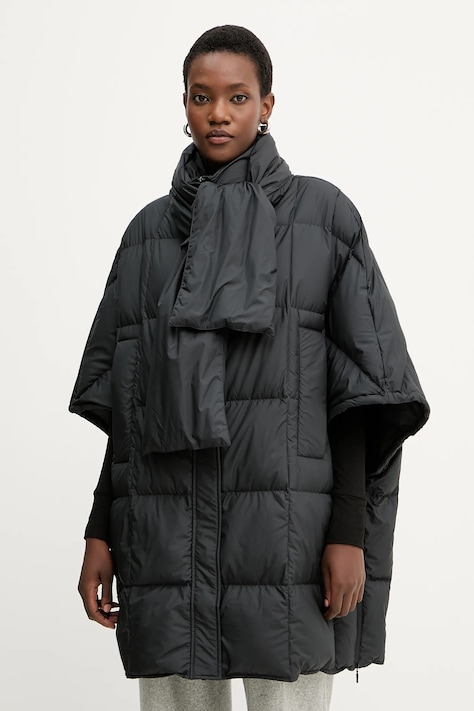 Páperová vesta Liviana Conti čierna farba, zimná, F5WW20