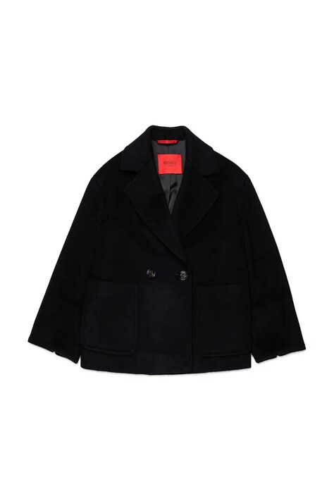 MAX&Co. płaszcz wełniany dziecięcy MAXJ35F JACKET kolor czarny MX0229