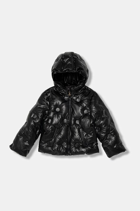 Twinset kurtka dziecięca kolor czarny 252GJ2200